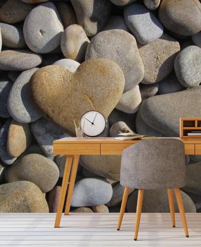 Pebble Hjerte Beach Bakgrunn