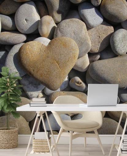 Pebble Heart Beach Wallpaper