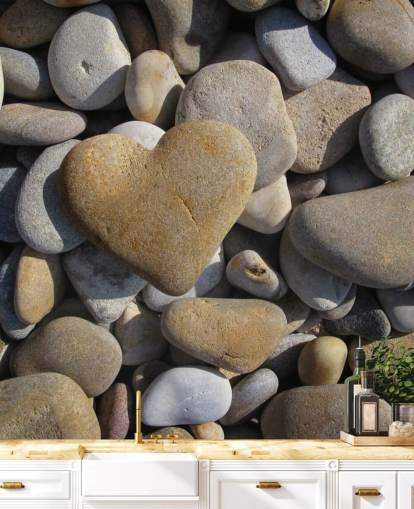 Pebble Heart Beach Wallpaper