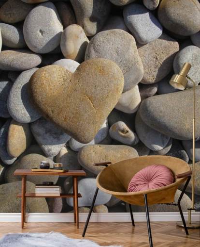 Pebble Heart Beach Wallpaper