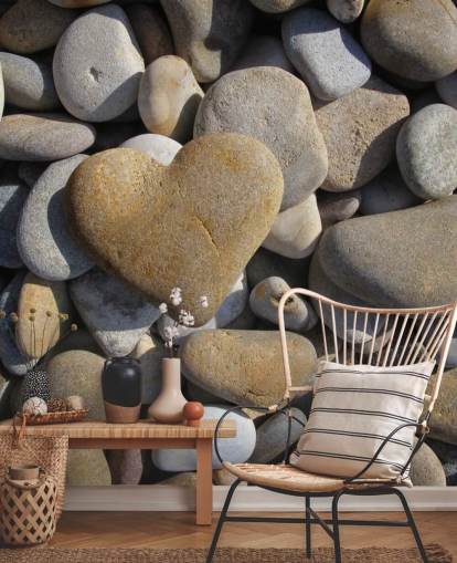 Pebble Heart Beach Wallpaper