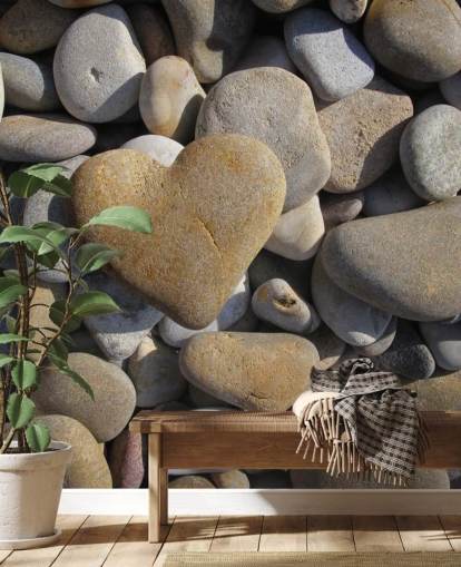 Pebble Heart Strand Bakgrund