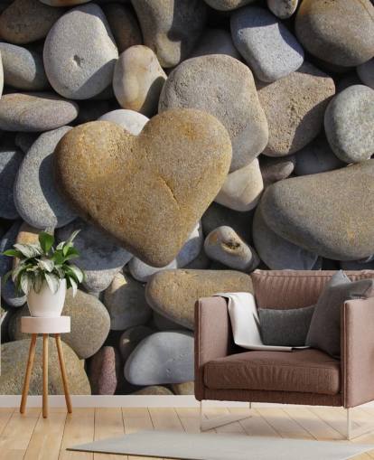 Pebble Heart Beach Wallpaper