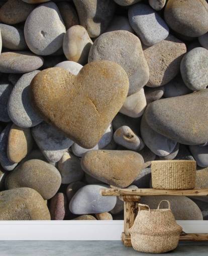 Pebble Heart Beach Wallpaper
