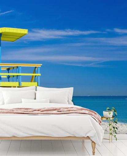 Punto panoramico di Miami Beach Decorazione murale con spiaggia