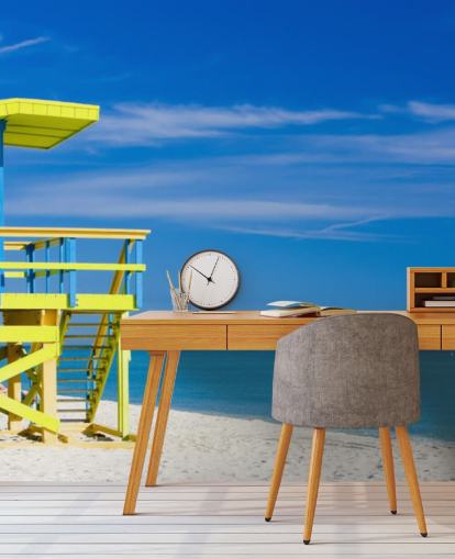 Punto panoramico di Miami Beach Decorazione murale con spiaggia Punto panoramico di Miami Beach Decorazione murale con spiaggia