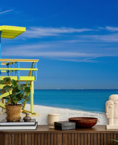 Punto panoramico di Miami Beach Decorazione murale con spiaggia