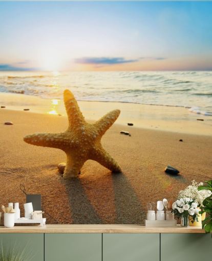 Mural de pared Estrellas en la playa