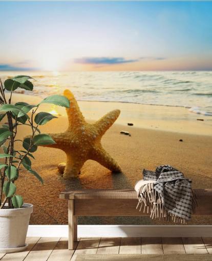 Mural de pared Estrellas en la playa Mural de pared Estrellas en la playa