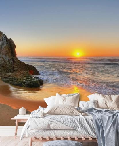 Rocky Sunset Beach Wallpaper Rocky Sunset Beach Wallpaper