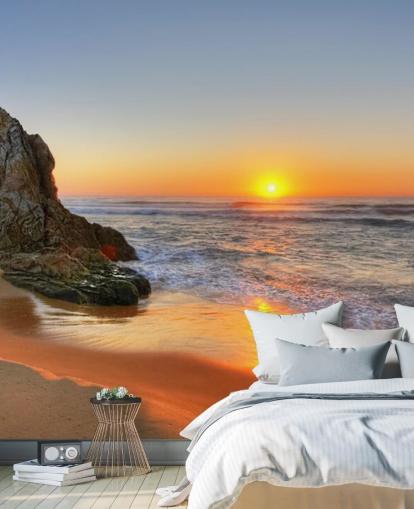 Rocky Sunset Beach Behang