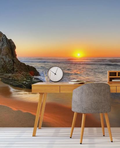 Fondo de pantalla Rocky Sunset Beach