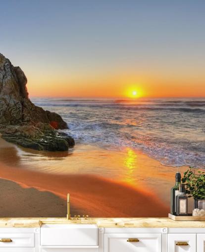 Steinete Sunset Beach Bakgrunn Steinete Sunset Beach Bakgrunn