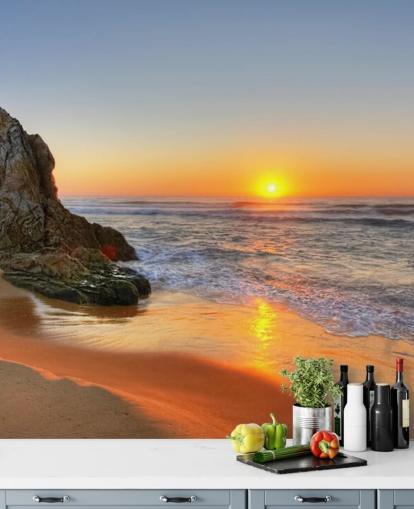 Papier peint Rocky Sunset Beach