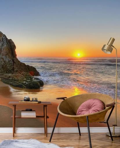 Rocky Sunset Beach Behang Rocky Sunset Beach Behang