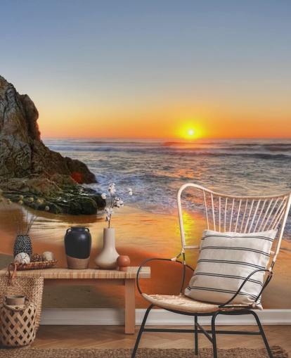 Rocky Sunset Beach Taustakuva