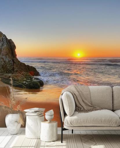 Rocky Sunset Beach Tapete Rocky Sunset Beach Tapete