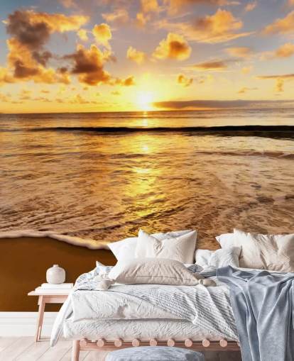 mural de papel de parede de praia chamado Beach Sunset para escritórios, salões e quartos