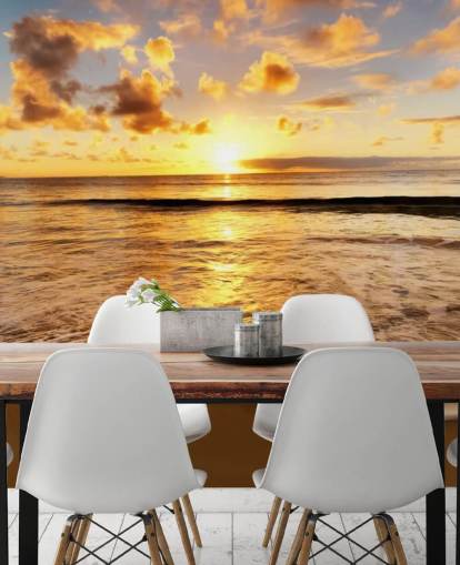 beach wallpaper mural called Beach Sunset for offices, lounges and bedrooms