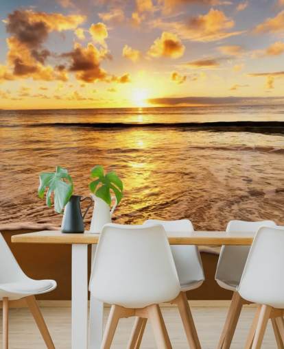 beach wallpaper mural called Beach Sunset for offices, lounges and bedrooms