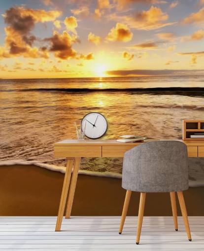beach wallpaper mural called Beach Sunset for offices, lounges and bedrooms