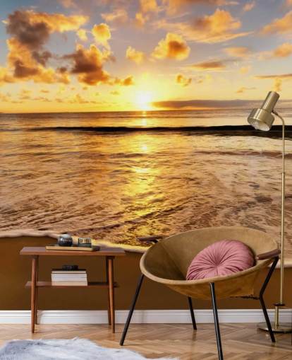 papier peint mural de plage appelé Beach Sunset pour les bureaux, les salons et les chambres