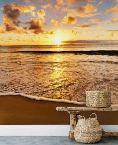 beach wallpaper mural called Beach Sunset for offices, lounges and bedrooms