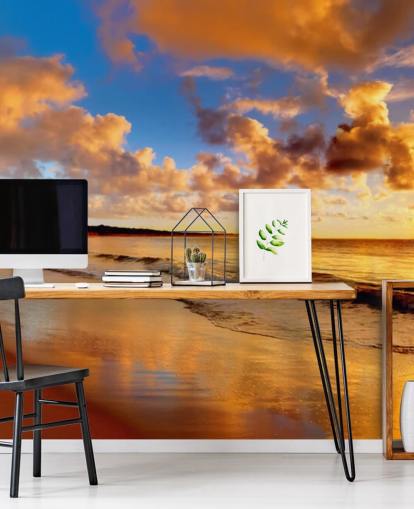 Atemberaubendes Fototapete Sonnenuntergang Himmel