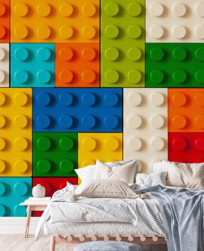 Colourful Toy Bricks Wallpaper
