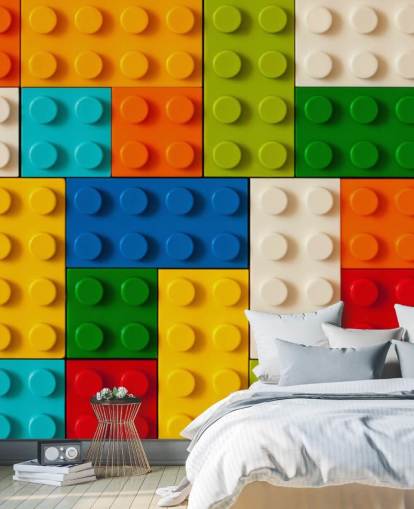 Colourful Toy Bricks Wallpaper