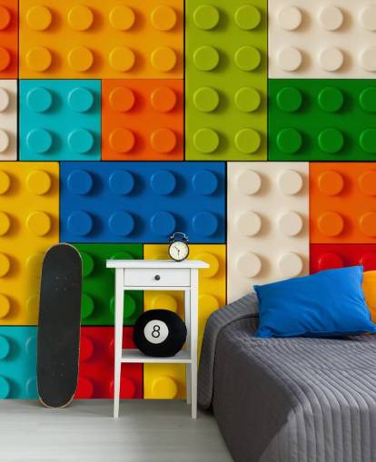 Papel pintado ladrillos de juguete de colores Papel pintado ladrillos de juguete de colores