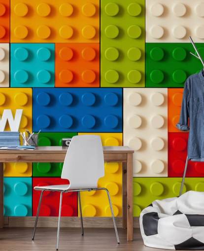 Buntes Spielzeug Bricks Tapete