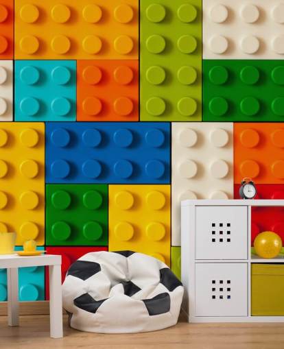 Farverige Toy Bricks Baggrund