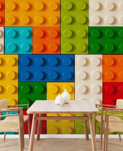 Colourful Toy Bricks Wallpaper