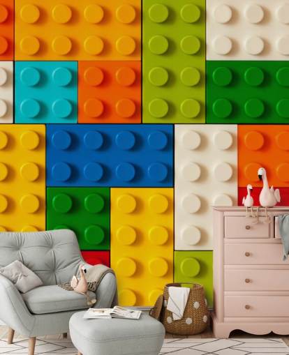 Colourful Toy Bricks Wallpaper
