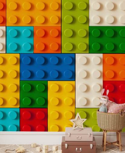 Buntes Spielzeug Bricks Tapete