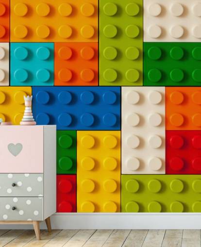 Colourful Toy Bricks Wallpaper