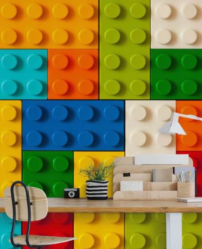 Farverige Toy Bricks Baggrund Farverige Toy Bricks Baggrund