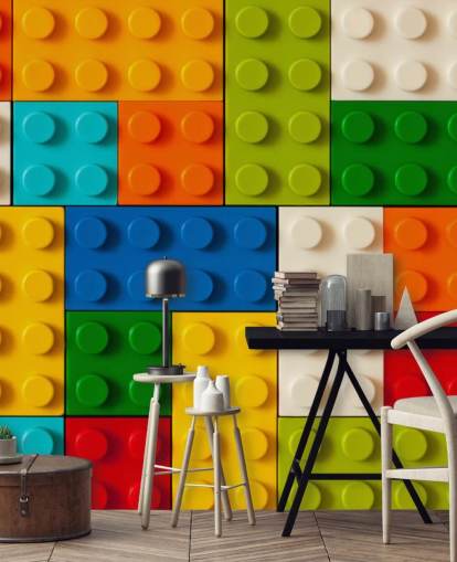 Buntes Spielzeug Bricks Tapete