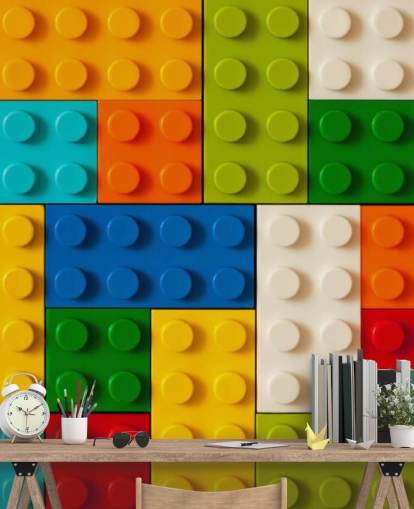 Buntes Spielzeug Bricks Tapete