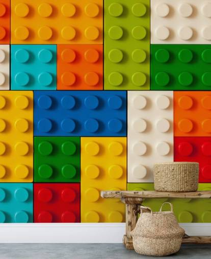 Colourful Toy Bricks Wallpaper