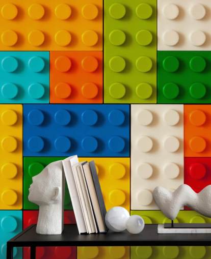 Colourful Toy Bricks Wallpaper