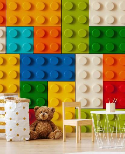 Colourful Toy Bricks Wallpaper