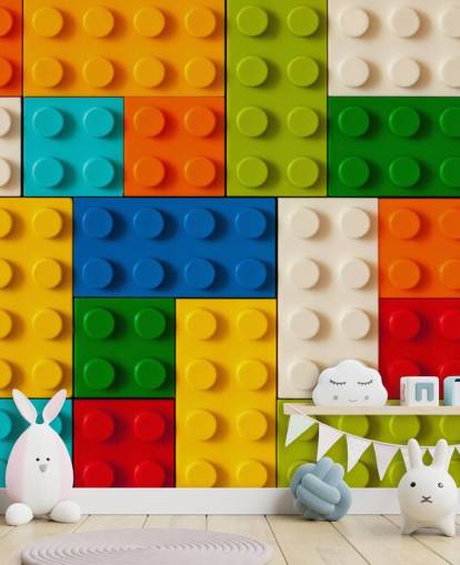 Colourful Toy Bricks Wallpaper