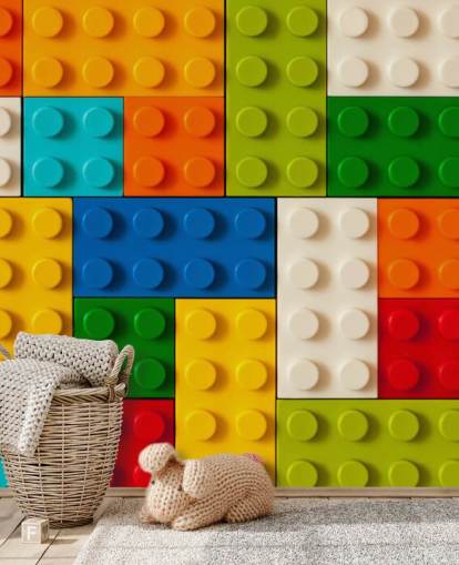 Colourful Toy Bricks Wallpaper