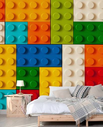 Colourful Toy Bricks Wallpaper