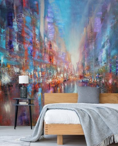 colourful abstract art of a city wallpaper colourful abstract art of a city wallpaper