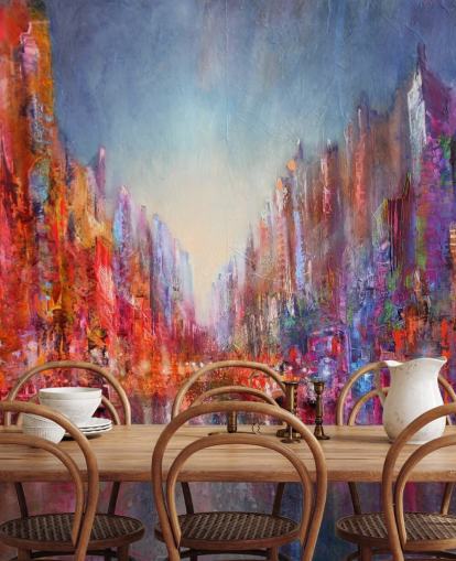 colourful abstract of city wallpaper colourful abstract of city wallpaper