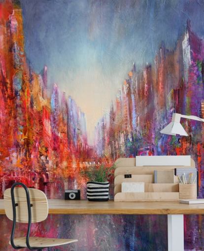 colourful abstract of city wallpaper colourful abstract of city wallpaper