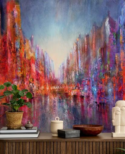 colourful abstract of city wallpaper colourful abstract of city wallpaper